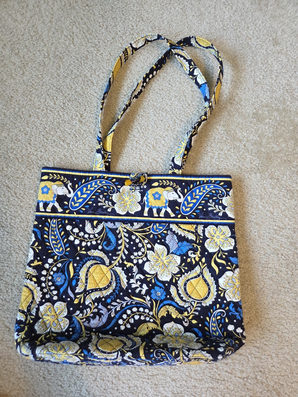 Vera Bradley Toggle Tote -Ellie Blue